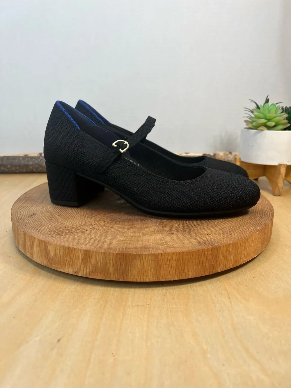 Rothy's Black Mary Jane Block Heels